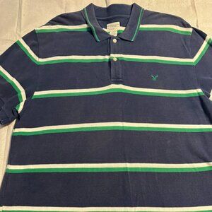 American Eagle Outfitters Mens XL stripped polo shirt